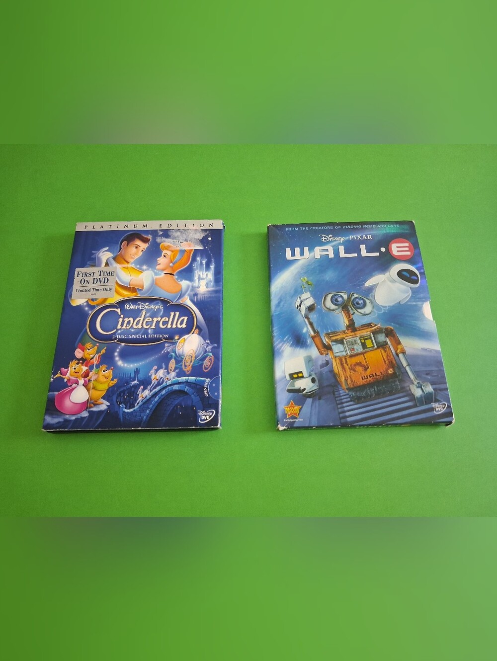 Cinderella Platinum Edition 2-Disc + WALL-E DVD Bundle.